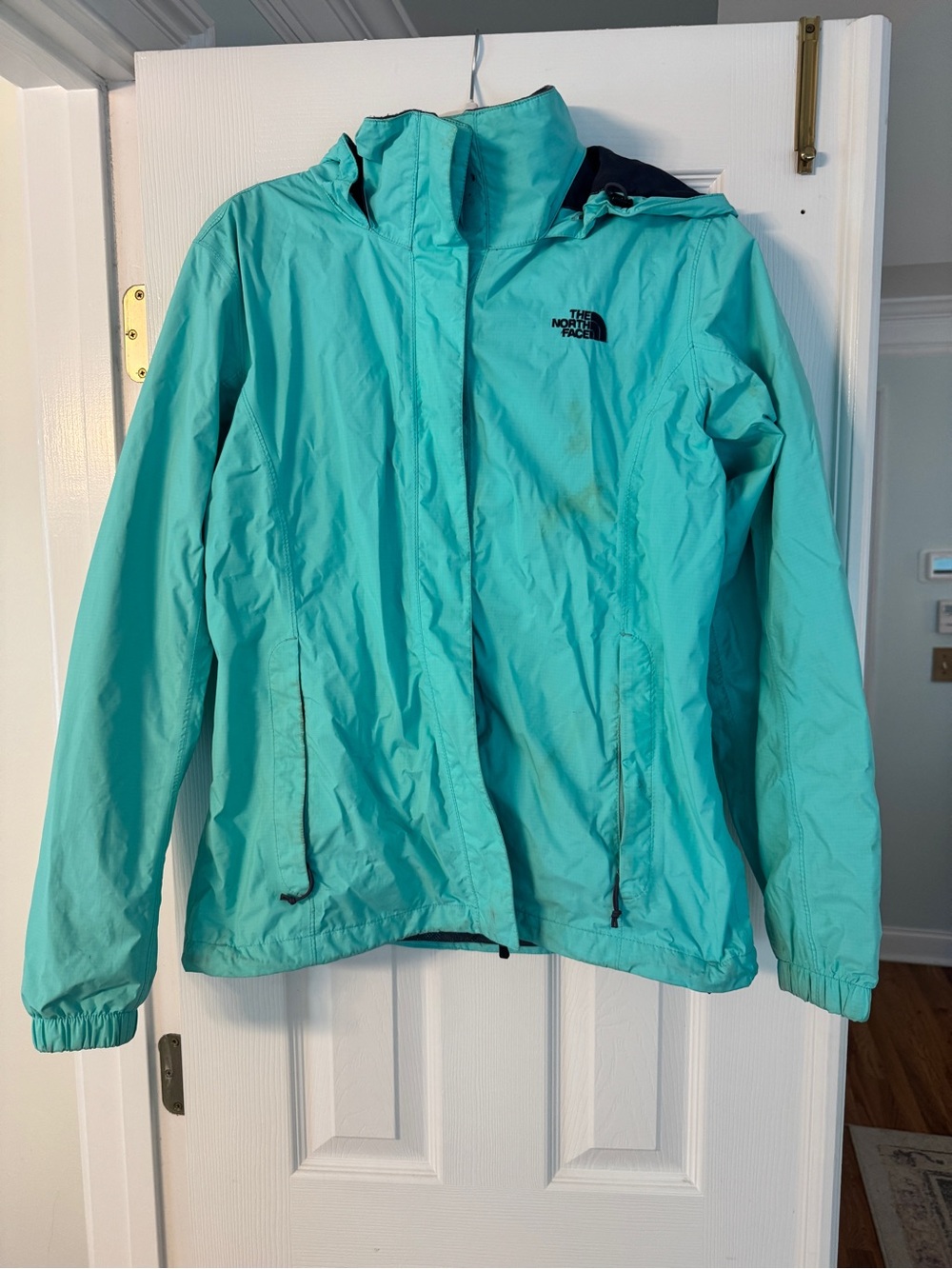 The North Face Aqua/Teal Hooded Shell Jacket